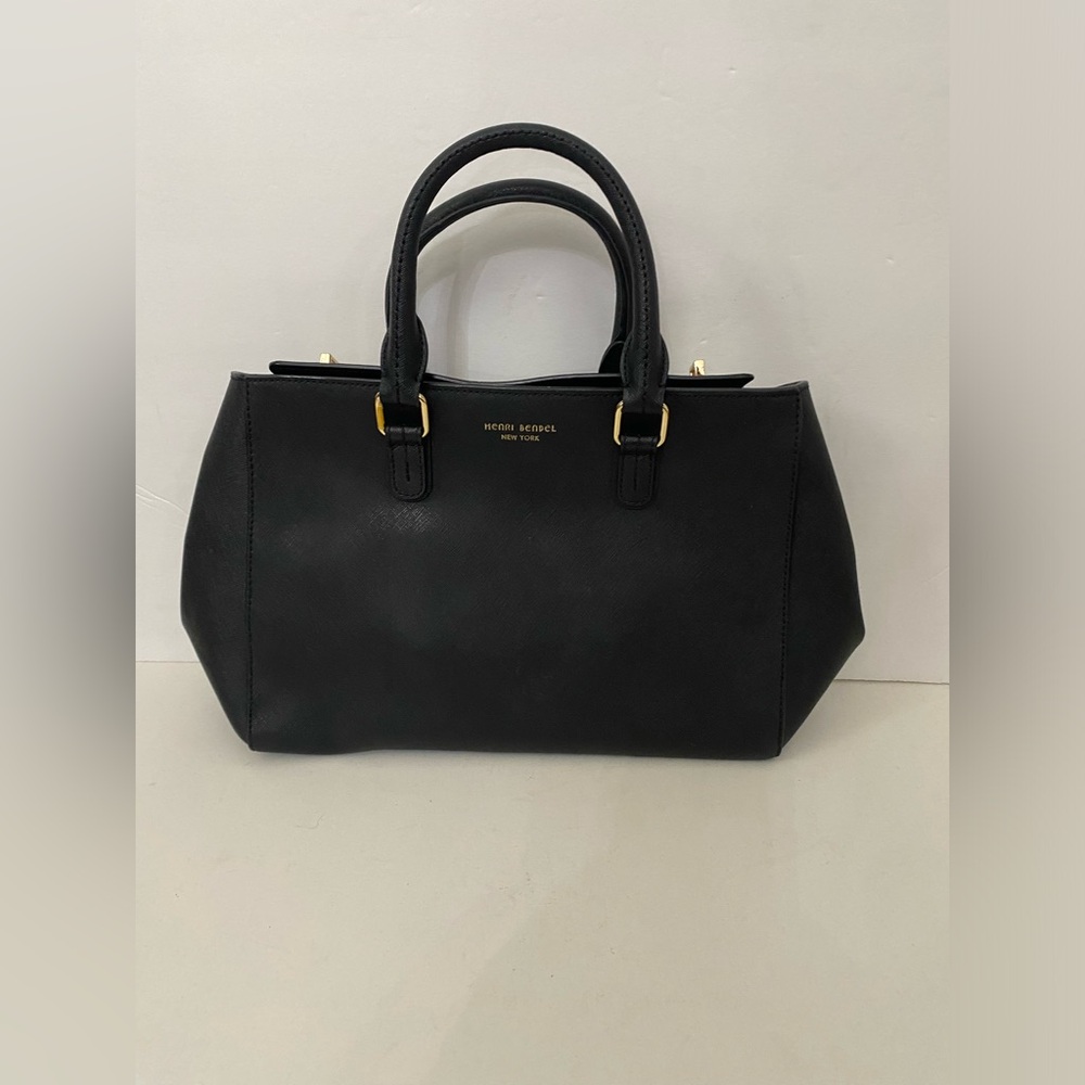 HENRI BENDEL Black Saffiano Leather Turnlock Bag - Picture 13 of 16